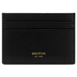 Oroton Harvey Credit Card Sleeve in Black and Smooth Leather for Women