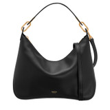 Front product shot of the Oroton North Hobo in Black and Smooth Leather for Women