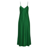 Oroton Fluid Satin Slip Dress in Kelly Green and 80% Acetate, 20% Polyester for Women