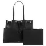 Front product shot of the Oroton Harvey Baby Bag And Mat in Black and Smooth Leather for Women