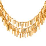 Oroton Vera Necklace in Worn Gold and Brass for Women