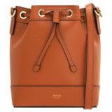 Front product shot of the Oroton Harvey Small Bucket in Cognac and Smooth leather for Women