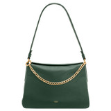 Front product shot of the Oroton Asha Medium Hobo in Juniper and Pebble Leather for Women