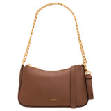 Front product shot of the Oroton Asha Baguette Crossbody in Whiskey and Pebble Leather for Women