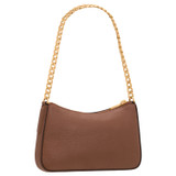 Back product shot of the Oroton Asha Baguette Crossbody in Whiskey and Pebble Leather for Women