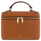 Oroton Harvey Medium Beauty Case in Cognac and Smooth Leather for Women