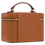 Back product shot of the Oroton Harvey Medium Beauty Case in Cognac and Smooth Leather for Women
