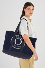 Oroton Kane Large Shopper Tote in Navy and  for Women