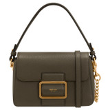 Front product shot of the Oroton Astrid Crossbody in Olive and Pebble Leather for Women