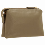 Back product shot of the Oroton Sadie Crossbody in Olive and Pebble Leather for Women