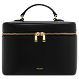 Oroton Harvey Large Beauty Case in Black and Smooth Leather for Women