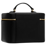 Back product shot of the Oroton Harvey Large Beauty Case in Black and Smooth Leather for Women