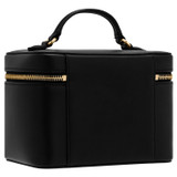 Back product shot of the Oroton Harvey Medium Beauty Case in Black and Smooth Leather for Women