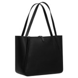 Back product shot of the Oroton Dylan Medium Tote in Black and Pebble Leather for Women