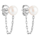 Oroton Nyla Studs in Silver/White and Brass base metal with precious metal plating for Women