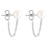 Oroton Nyla Studs in Silver/White and Brass base metal with precious metal plating for Women