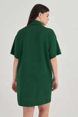 Oroton Mesh Polo Shift Dress in Treehouse and 83% Viscose, 17% Polyester for Women