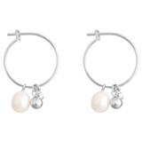 Oroton Minnie Hoops in Silver and Brass Base With Rhodium Plating for Women