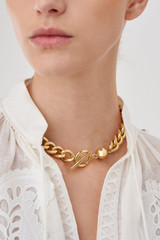 Oroton Savannah Necklace in Gold and Brass Base Metal With 12CT Gold Plating for Women