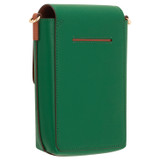 Back product shot of the Oroton Harriet Phone Crossbody in Emerald and Saffiano Leather for Women