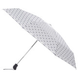 Front product shot of the Oroton Parker Small Umbrella in Indigo/Grey and Printed Pongee Fabric for Women