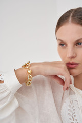 Oroton Savannah Bracelet in Gold and Brass Base Metal With 12CT Gold Plating for Women