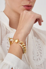 Oroton Savannah Bracelet in Gold and Brass Base Metal With 12CT Gold Plating for Women