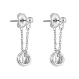 Oroton Wrenley Chain Studs in Silver and Brass Base Metal With Rhodium Plating for Women