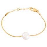 Front product shot of the Oroton Skye Simple Bracelet in Gold and Brass Base With 18CT Gold Plating for Women