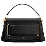 Front product shot of the Oroton Perry Day Bag in Black and Smooth Leather for Women