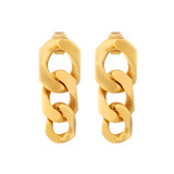Front product shot of the Oroton Noa Earrings in Worn Gold and  for Women