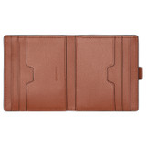Internal product shot of the Oroton Muse 9 Credit Card Fold Wallet in Cognac and Saffiano / Smooth for Women