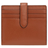 Back product shot of the Oroton Muse 9 Credit Card Fold Wallet in Cognac and Saffiano / Smooth for Women