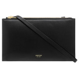 Front product shot of the Oroton Wilde Double Zip Crossbody in Black and Smooth Leather for Women
