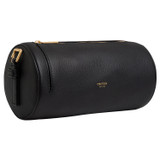 Detail product shot of the Oroton Margot Drum Bag in Black and Pebble Leather for Women