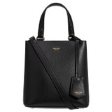 Front product shot of the Oroton Muse Mini Bucket in Black and Saffiano Leather for Women