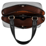 Internal product shot of the Oroton Muse Mini Bucket in Black and Saffiano Leather for Women