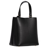 Back product shot of the Oroton Muse Mini Bucket in Black and Saffiano Leather for Women