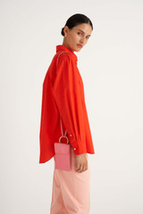 Oroton Maeve Phone Crossbody in Strawberry and Smooth Leather for Women