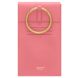 Back product shot of the Oroton Maeve Phone Crossbody in Strawberry and Smooth Leather for Women