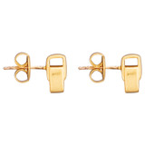 Front product shot of the Oroton Mayla Studs in Worn Gold and Brass Base With 18CT Gold Plating for Women