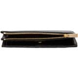 Internal product shot of the Oroton Muse Slim Zip Wallet in Black and Two Tone Saffiano/Split Leather for Women