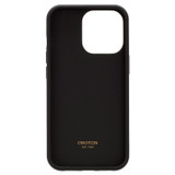 Front product shot of the Oroton Muse Case For iPhone 13 Pro in Black and Saffiano Leather for Women