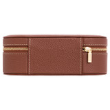 Back product shot of the Oroton Margot Medium Jewellery Case in Whiskey and Pebble Leather for Women