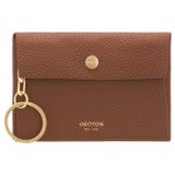 Front product shot of the Oroton Margot Keyring Pouch in Whiskey and Pebble leather for Women