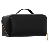 Back product shot of the Oroton Muse Medium Beauty Case in Black and Saffiano And Smooth Leather for Women