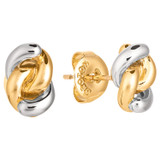 Front product shot of the Oroton Nora Studs in Gold/Silver and Brass Base With Rhodium Plating for Women
