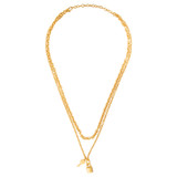 Front product shot of the Oroton Tate Necklace in Worn Gold and Brass Base With 18CT Gold Plating for Women