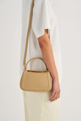 Oroton Reed Small Day Bag in Cinnamon and Pebble Leather for Women