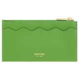 Front product shot of the Oroton Ric Rac 8 Credit Card Mini Pouch Wallet in Garden and Smooth Leather for Women